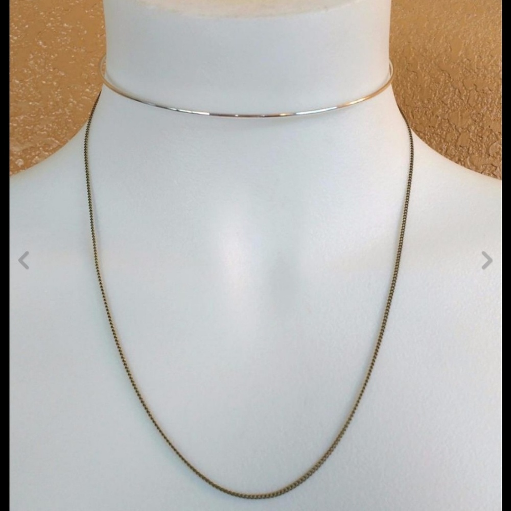 Jenny Bird Two-Tone Layered Necklace — Silver Choker & Gold Chain